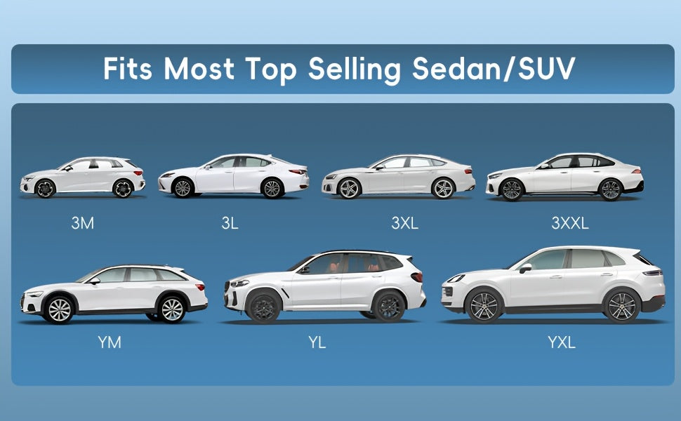 Hail-proof Car Cover, Breathable Hail-proof Garage Cover For Cars, Hail-proof And Sun-proof Full Garage Cover, Universal For All Models (New Black And Blue Style)