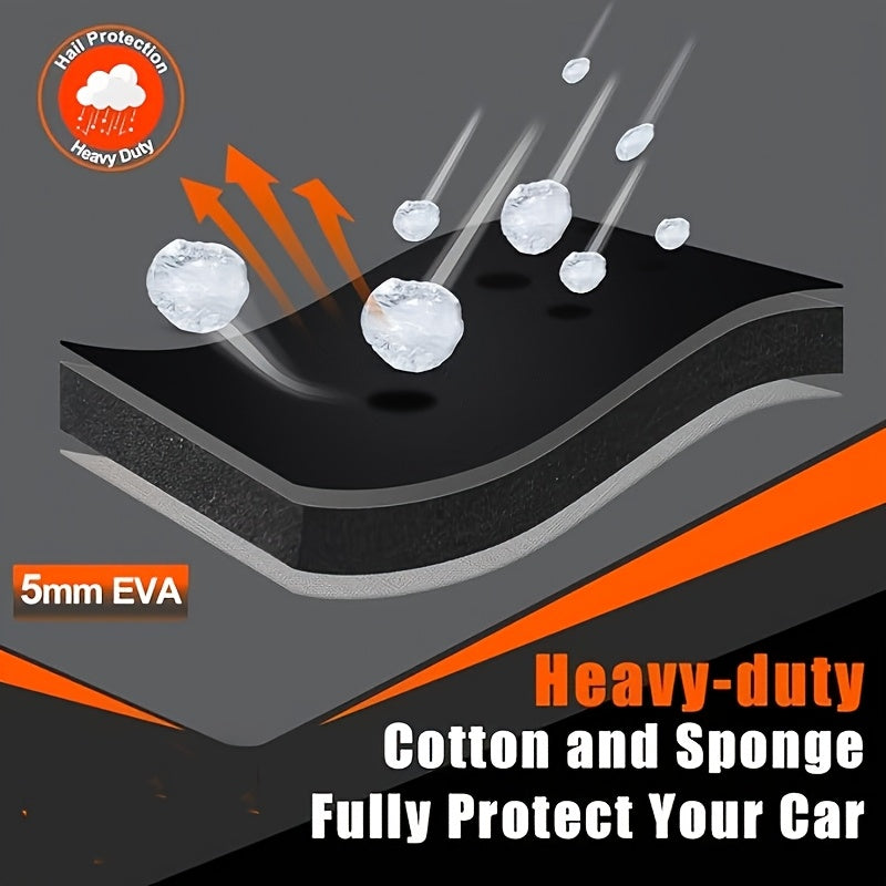 Hail Protection Car Cover, Breathable Car Hail Protection Garage Cover, Hail Protection Sun Protection Full Garage Cover (black)