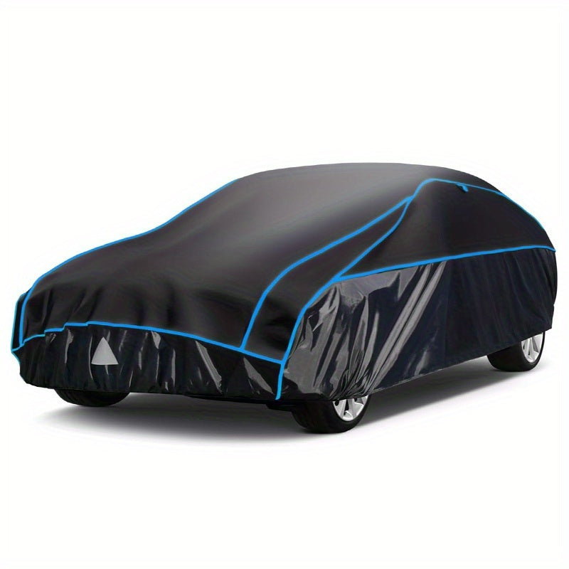 Hail-proof Car Cover, Breathable Hail-proof Garage Cover For Cars, Hail-proof And Sun-proof Full Garage Cover, Universal For All Models (New Black And Blue Style)