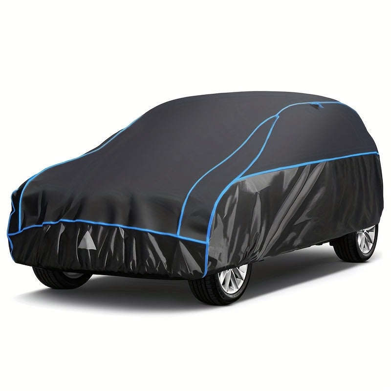 Hail-proof Car Cover, Breathable Hail-proof Garage Cover For Cars, Hail-proof And Sun-proof Full Garage Cover, Universal For All Models (New Black And Blue Style)