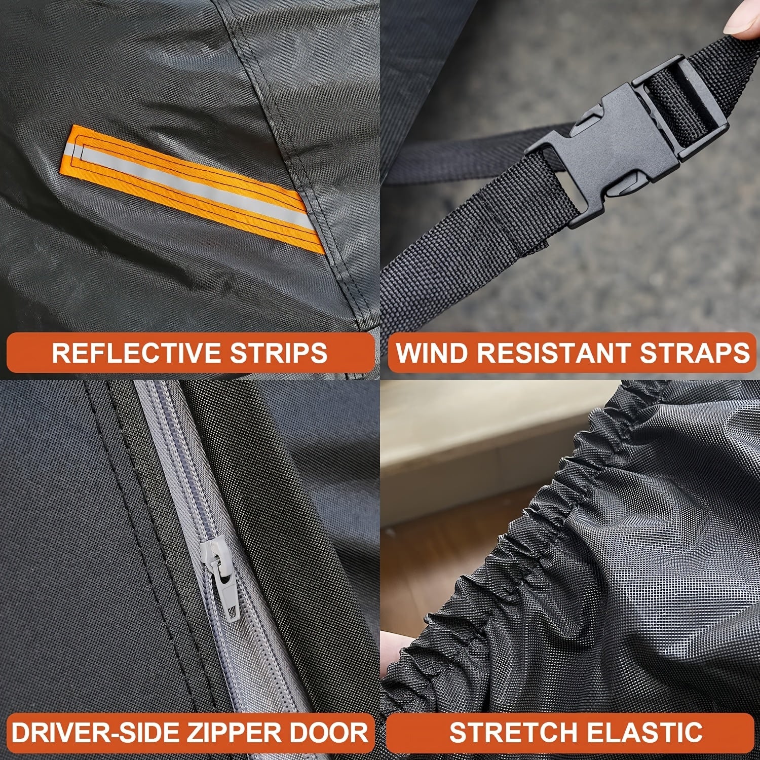 7-Layer Full Car Cover with UV Protection & Sun Shield - Breathable PEVA Material, All-Weather Shield for Cars, Trucks, SUVs - Black, Vehicle Protection, Sleek Vehicle Look, Durable Protection