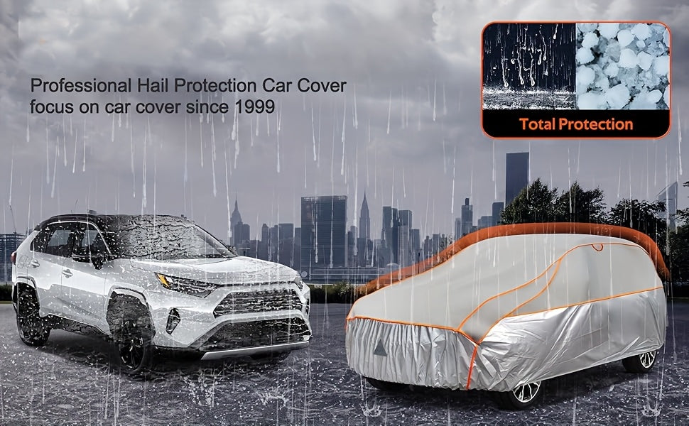 Hail Protection Car Cover Breathable Car Hail Protection Garage Cover for Hail -Hail Protection Full Garage (Grey)