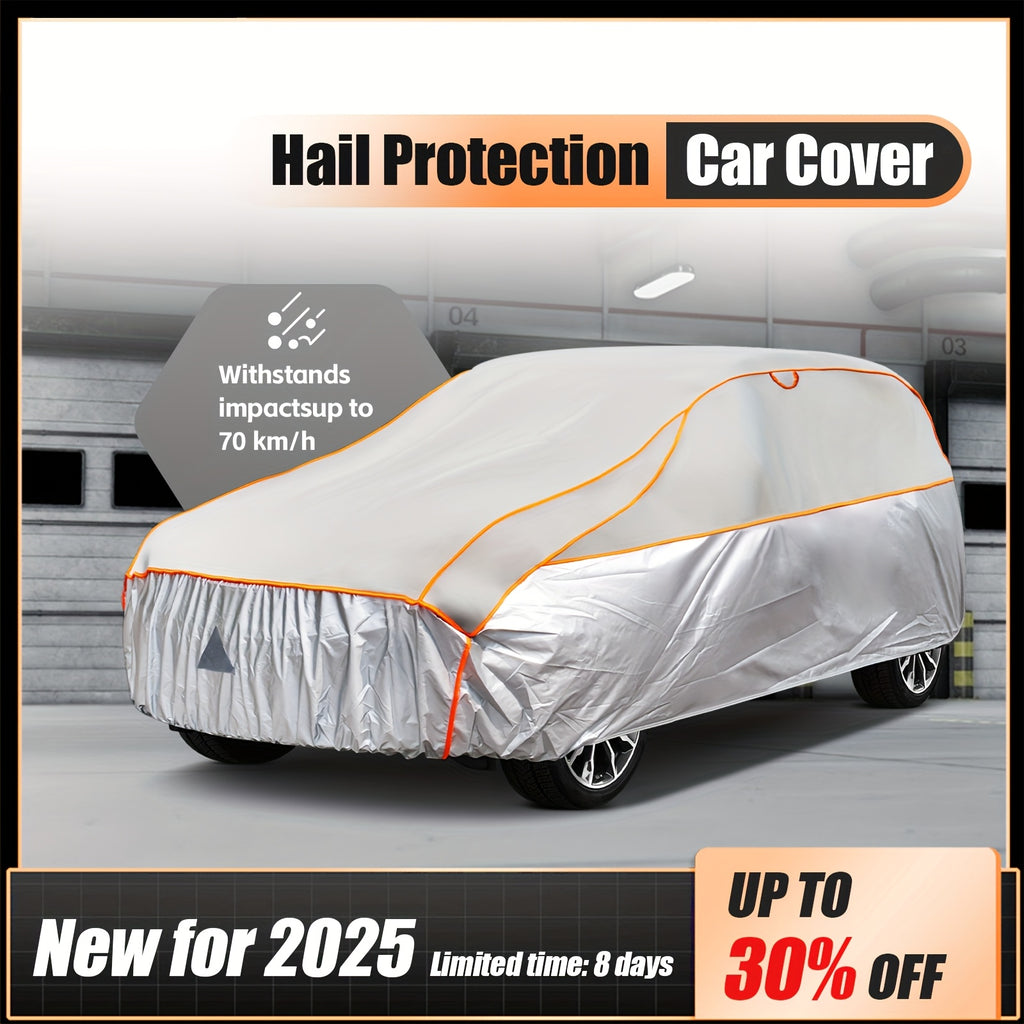 Hail Protection Car Cover Breathable Car Hail Protection Garage Cover for Hail -Hail Protection Full Garage (Grey)