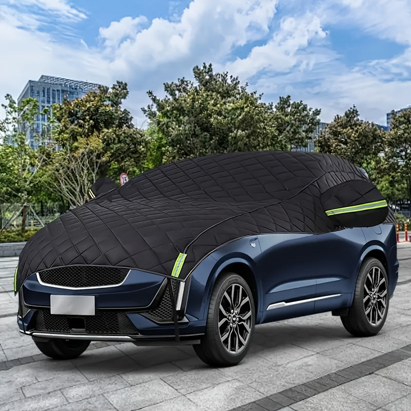 Heavy-Duty All-Weather Car Cover for & SUVs - Thick Windproof Snowproof UV/Hail/Ice Resistant Fit Auto Canopy, Heavy-Duty for Sedans, Trucks, SUVs - Easy On/Off (Compatible with Most Vehicles) - Vehicle Exterior