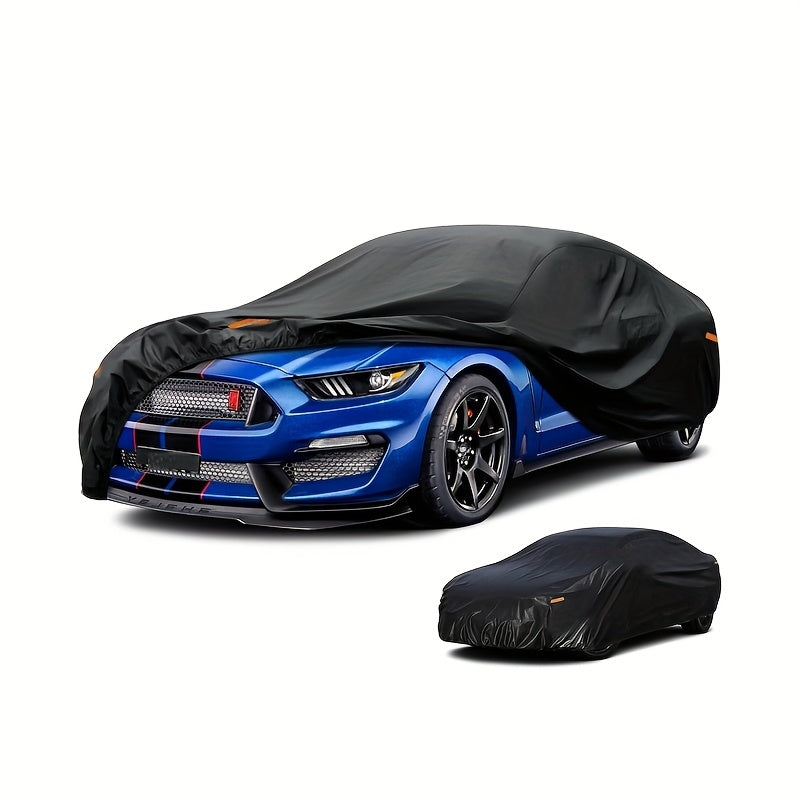 7-Layer Full Car Cover with UV Protection & Sun Shield - Breathable PEVA Material, All-Weather Shield for Cars, Trucks, SUVs - Black, Vehicle Protection, Sleek Vehicle Look, Durable Protection