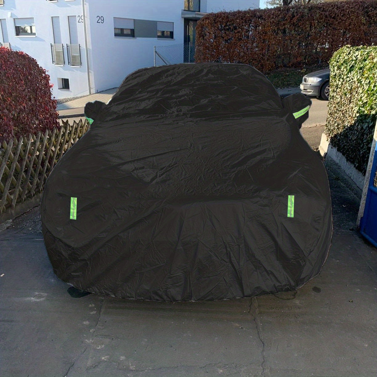 All-Weather Car Cover for 2007-2023 VW Tiguan, with Zipper and Windproof Buckles, Sun, Snow, Wind, Sand, and UV Protection, Allweather Shield, Outdoor Car Storage, Snug Fit, Durable Shield, Reinforced Stitching, Car Shield, A