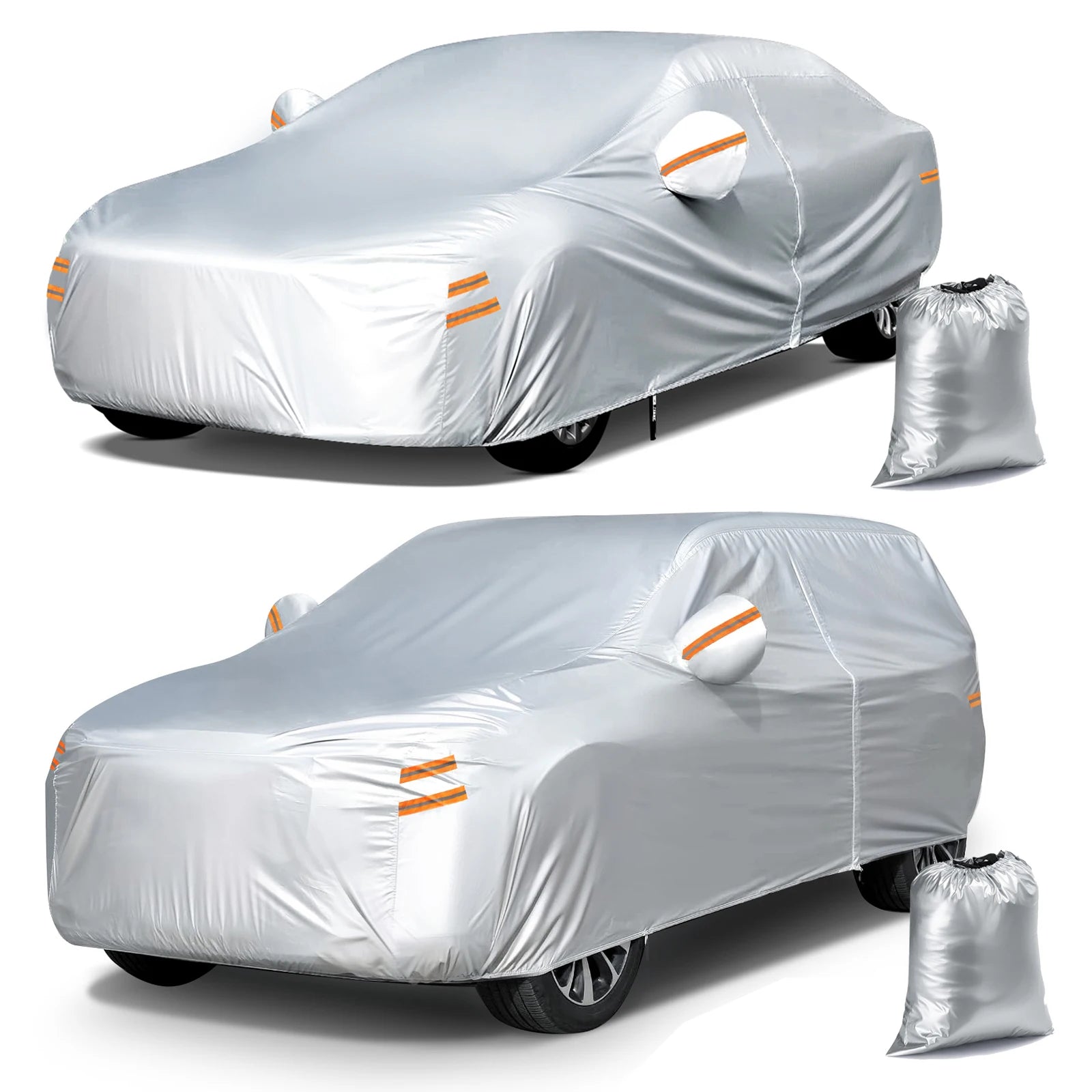 Car Cover Waterproof All Weather Outdoor Full Exterior Covers for Sedans Rain Winter Sun Protection Universal