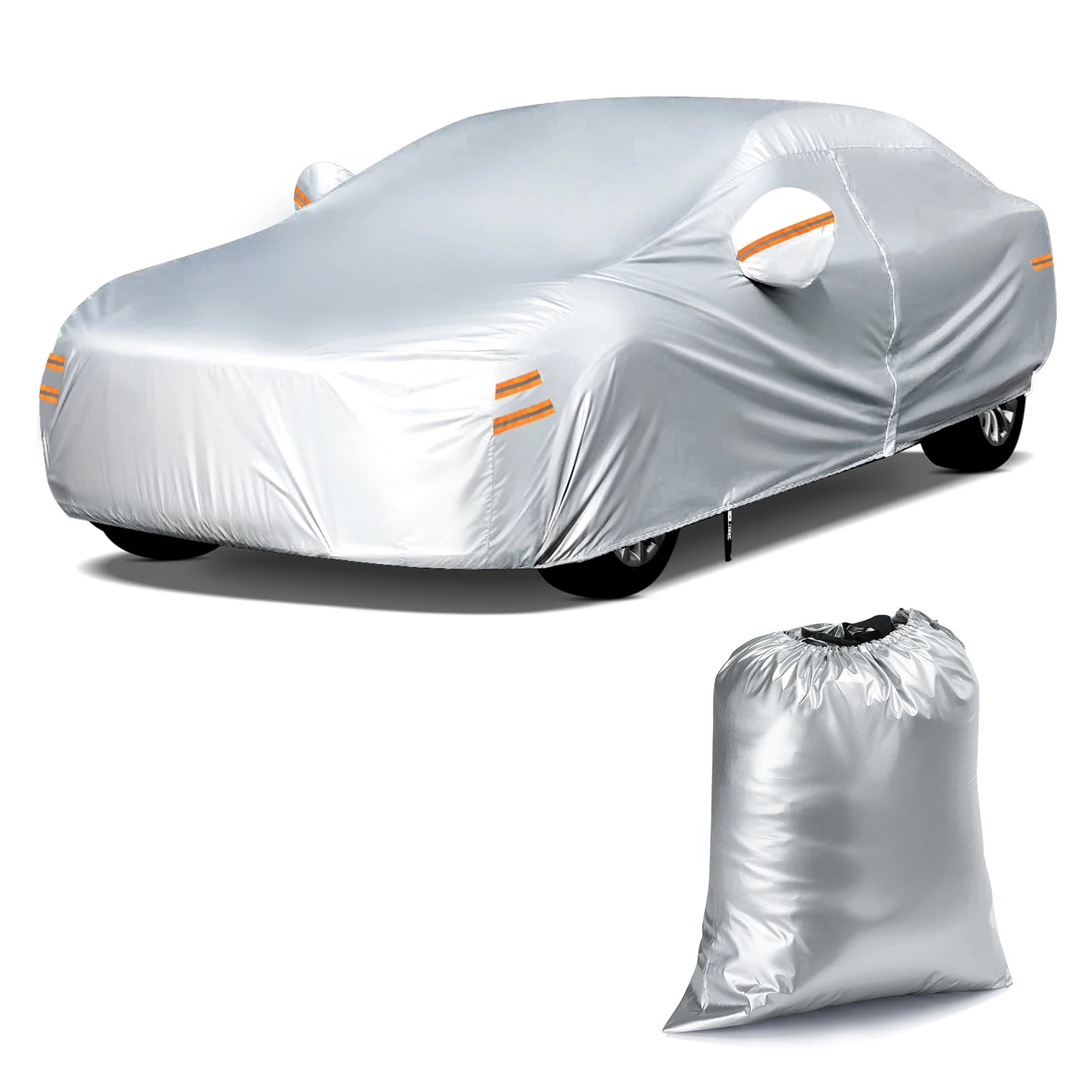 Car Cover Waterproof All Weather Outdoor Full Exterior Covers for Sedans Rain Winter Sun Protection Universal