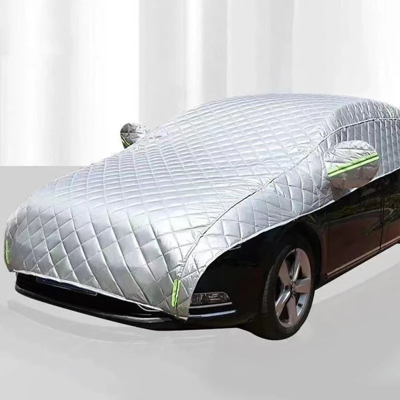 Car Cover Multi-layer Padded Anti-hail Car Cover Sun Protection Waterproof Sedan Protector Reflective Strips For All Weather