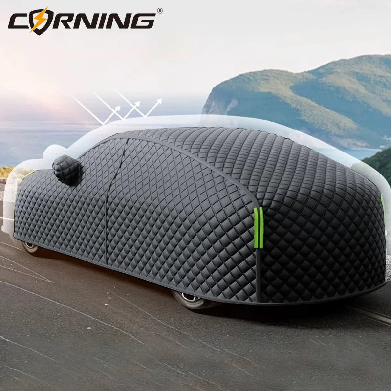 Full-Wrapped Car Cover Outdor Car Exterior Protection Covers Snowproof Anti-hail Cover Dustproof Shield Universal for Suv Sedan