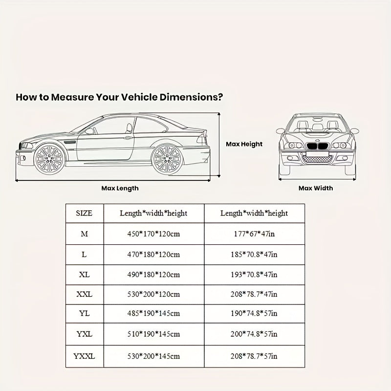 Bâche de Protection Auto Toutes Saisons – Anti-Intempéries, Anti-Poussière, Anti-UV