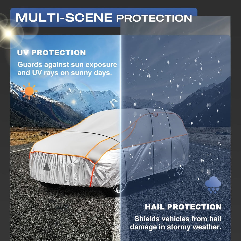 Hail Protection Car Cover Breathable Car Hail Protection Garage Cover for Hail -Hail Protection Full Garage (Grey)